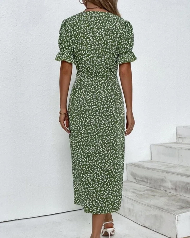 Robe Femme Fleurie Col V Légère Casual Été