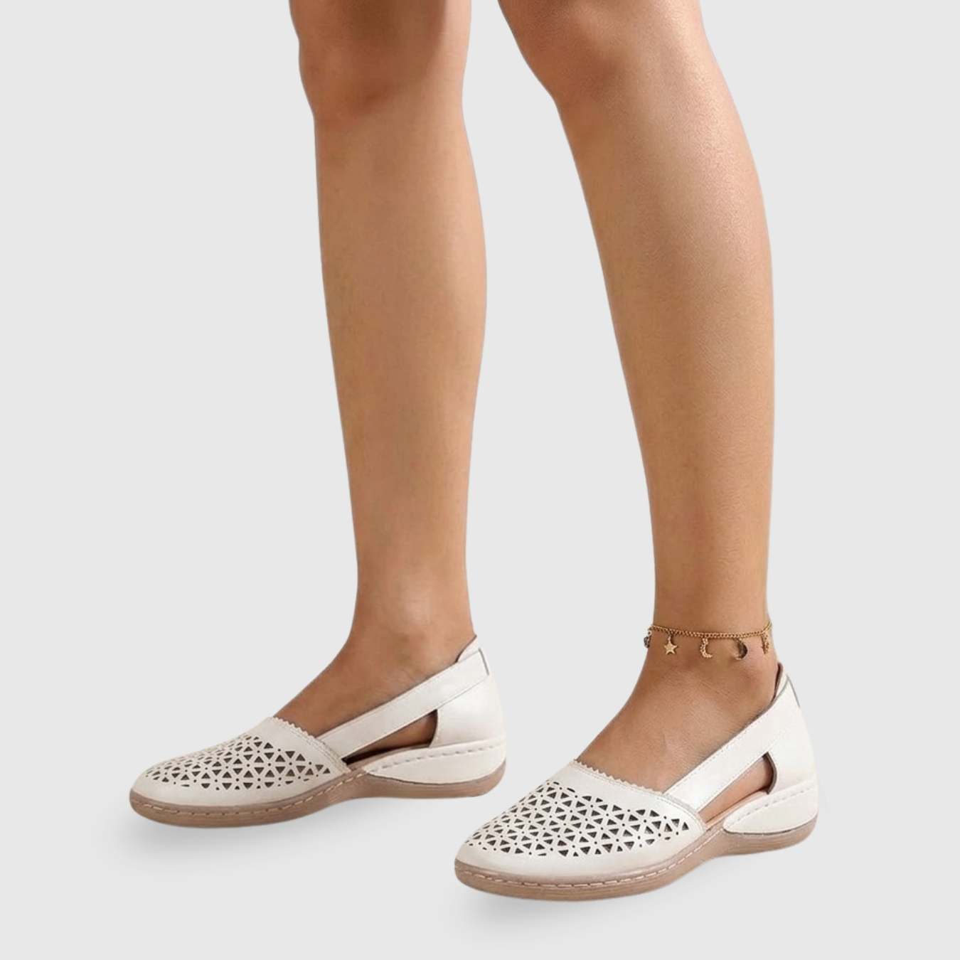 Mocassins femme ajourés semelle compensée confort marche