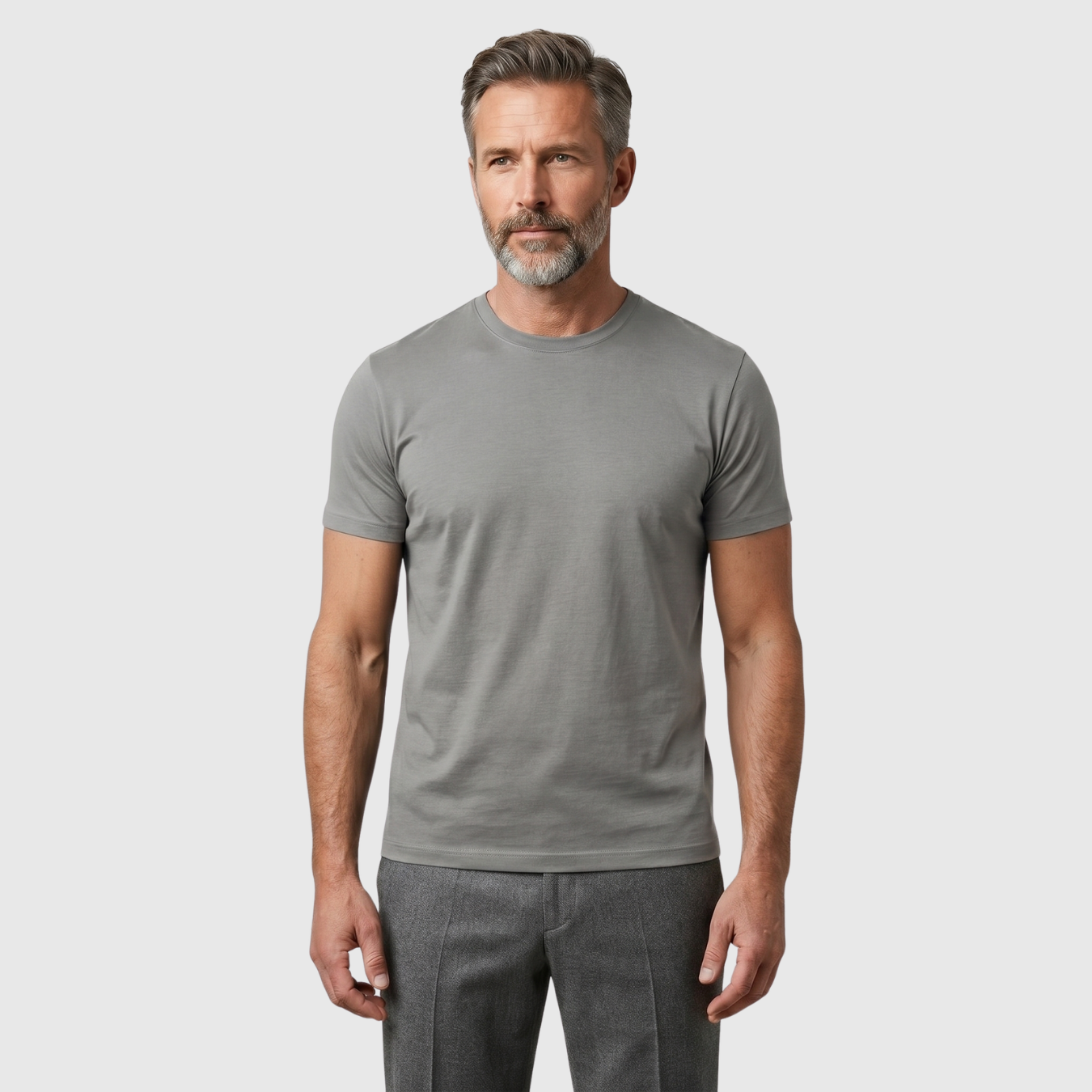 T-shirt homme coton manches courtes col rond coupe droite