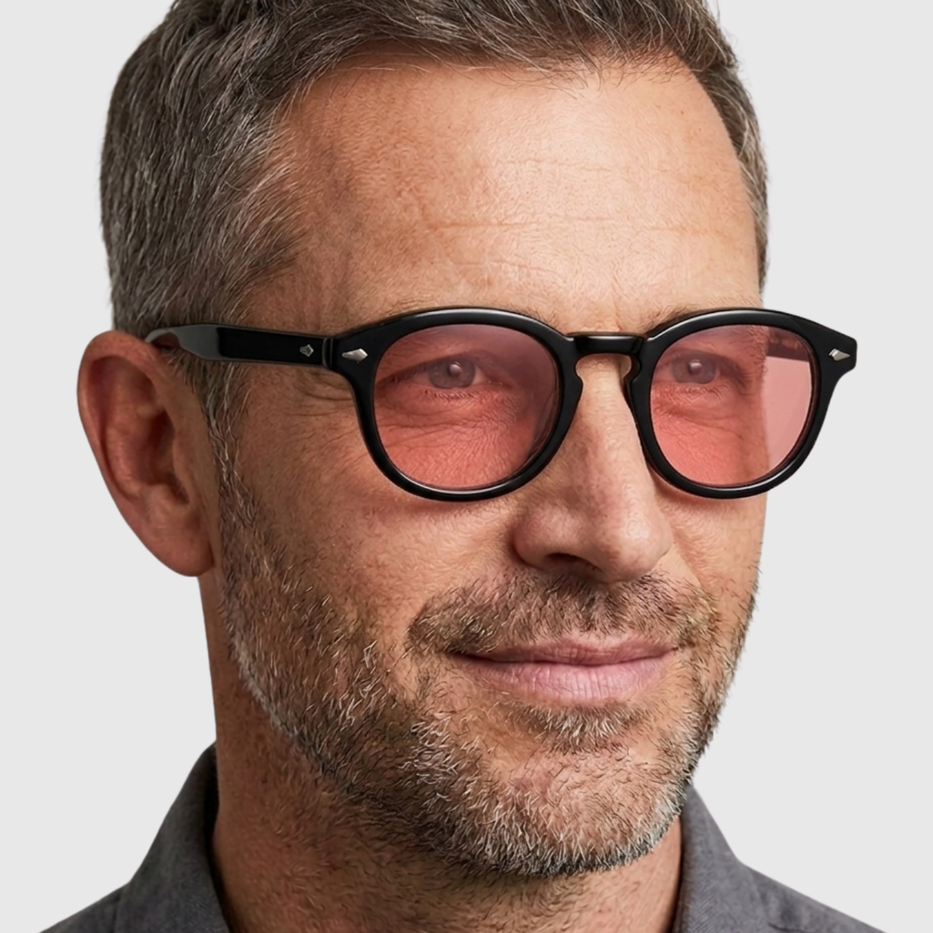 Lunettes de soleil homme rondes verres teintés
