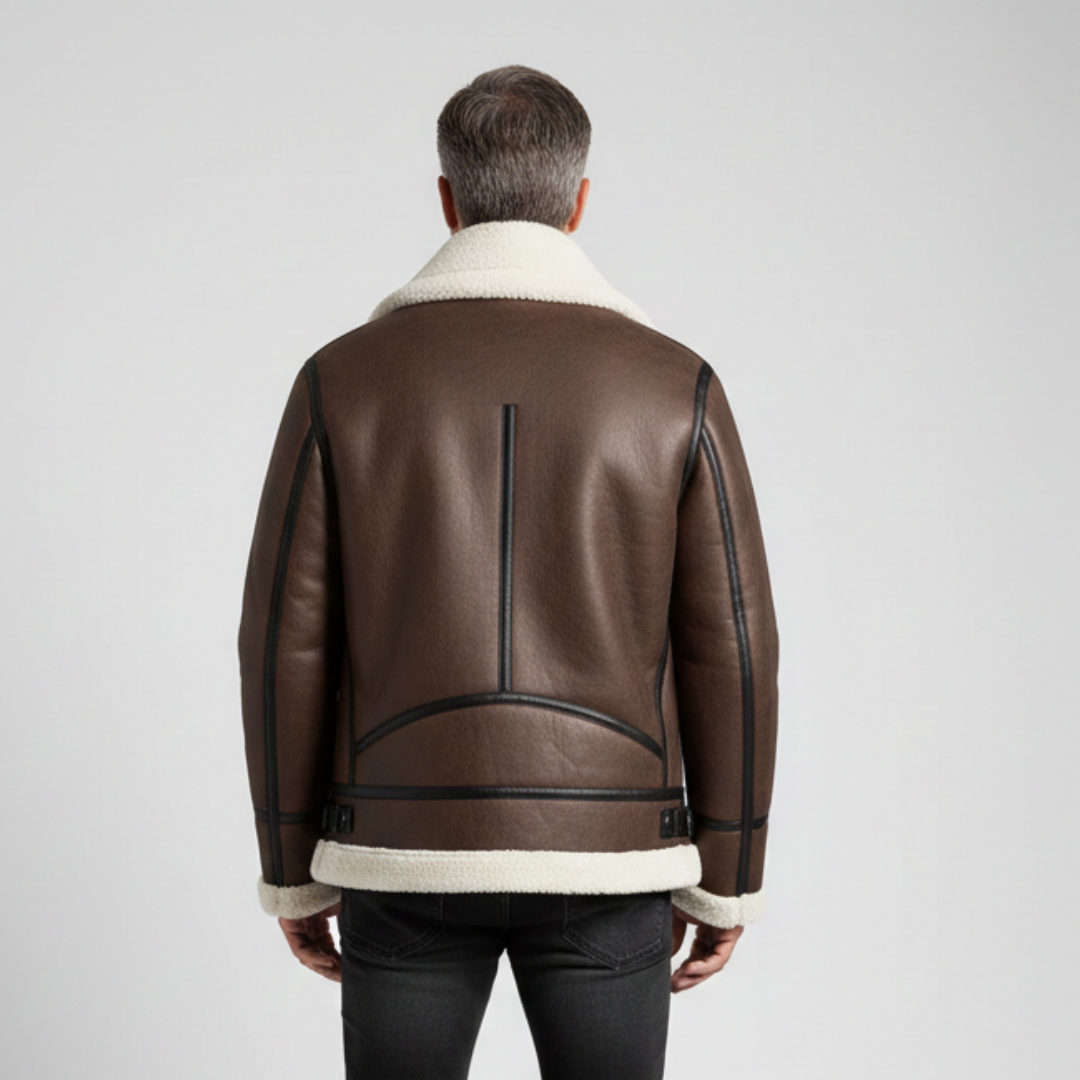 Blouson aviateur en cuir