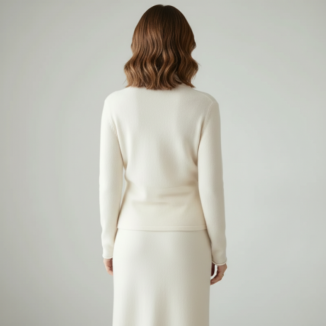 Pull croisé effet cache-cœur en mélange de laine