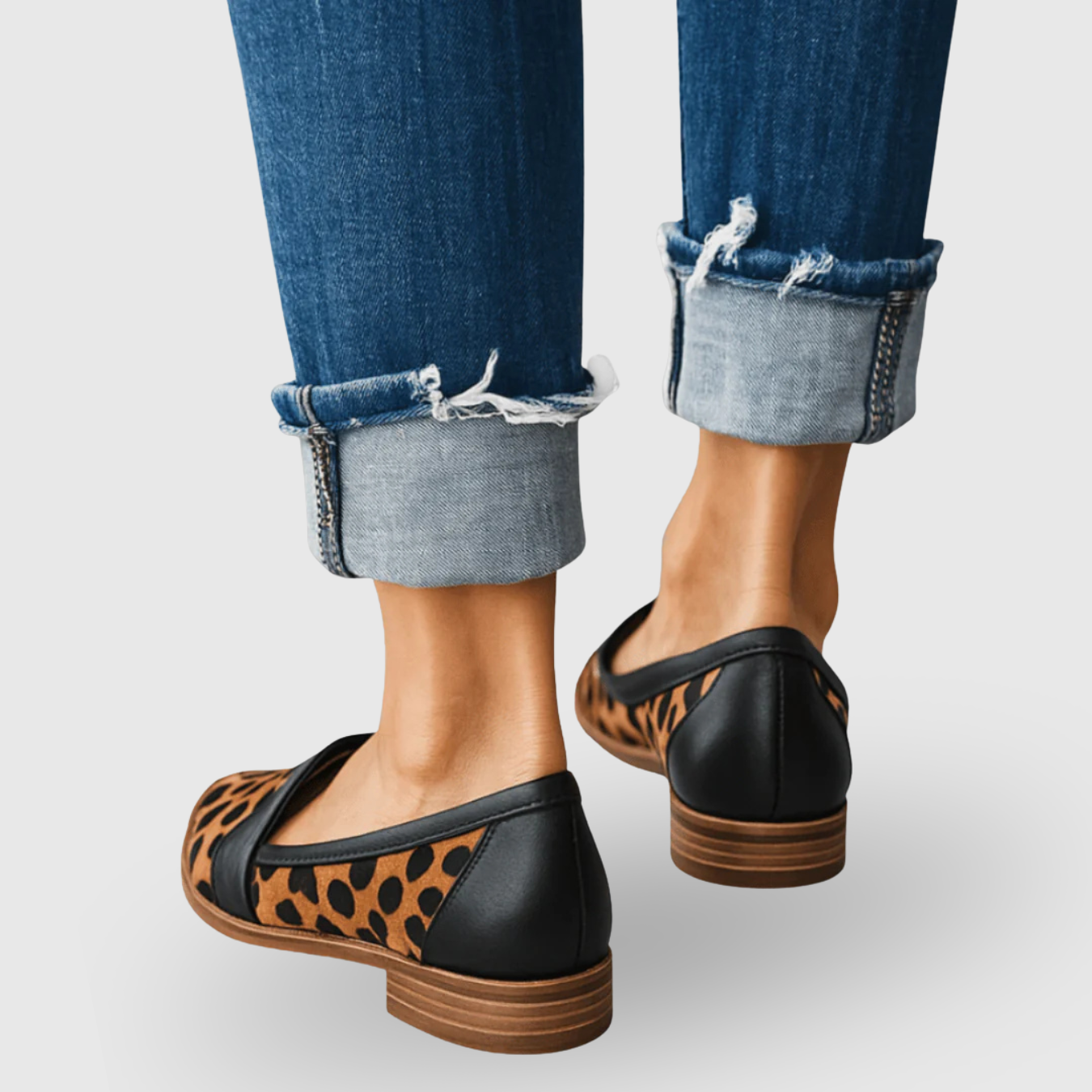 Mocassins femme en suédine semelle plate chaussures slip-on confortables