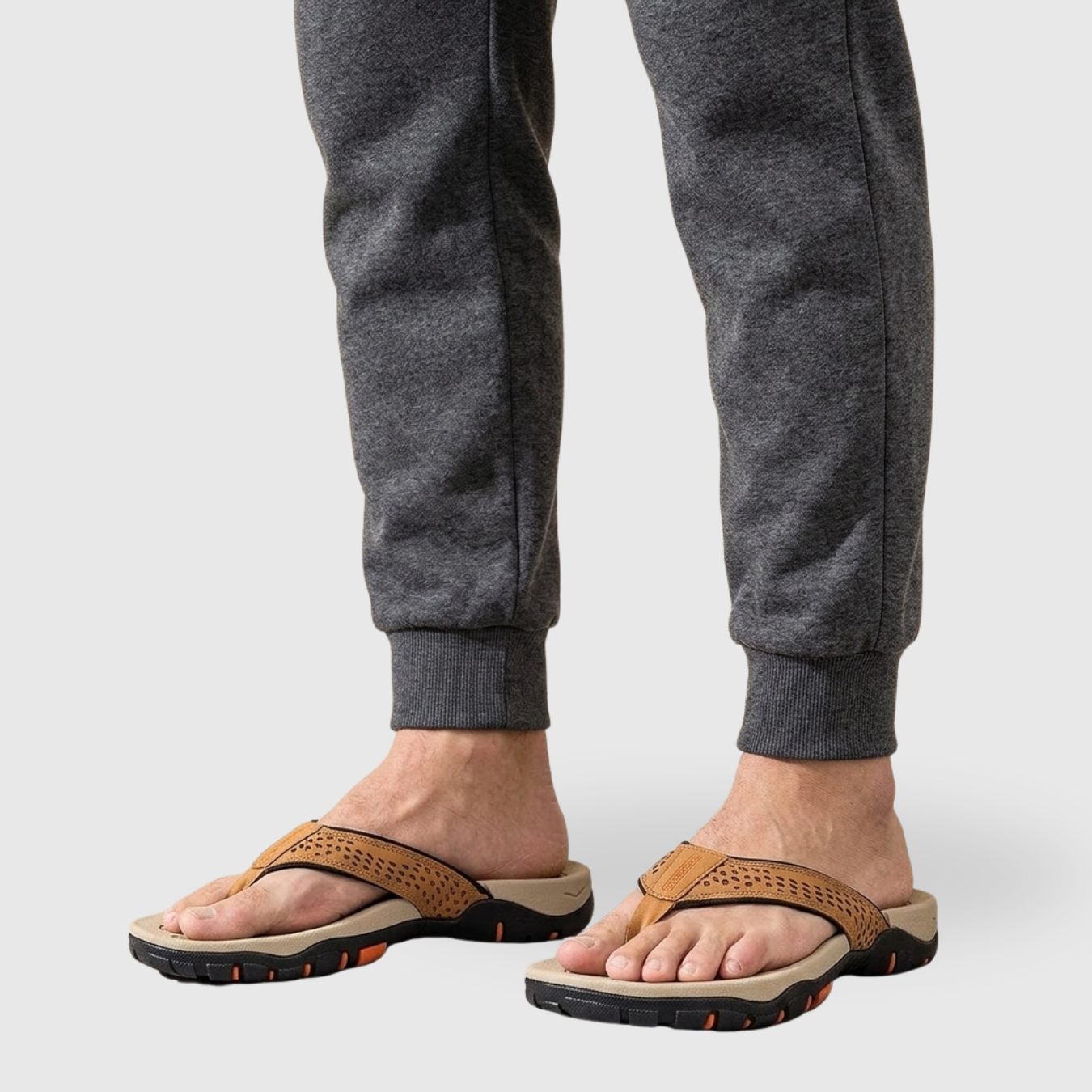 Tongs homme semelle ergonomique brides larges antidérapantes