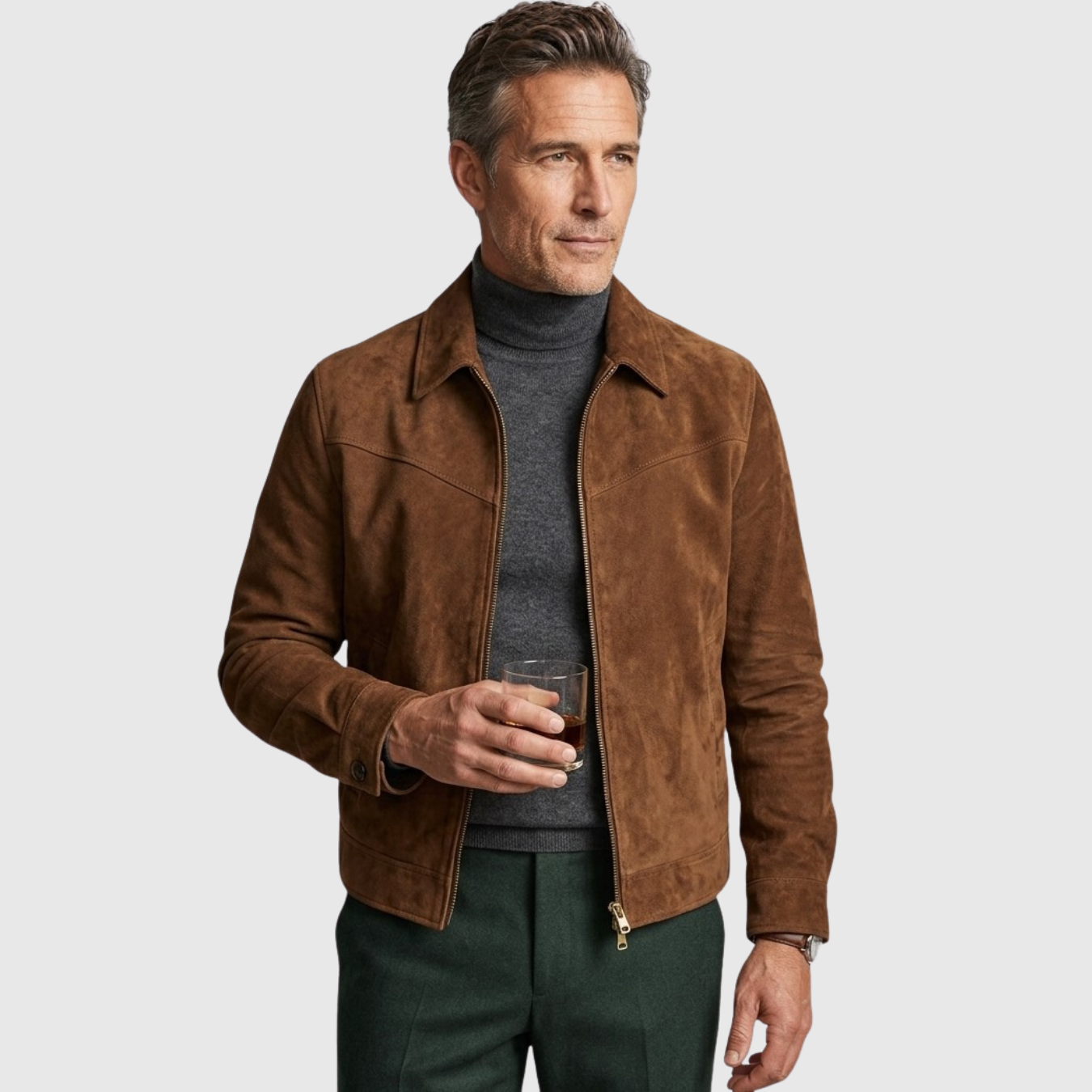 Veste homme zippée coupe structurée style casual élégant