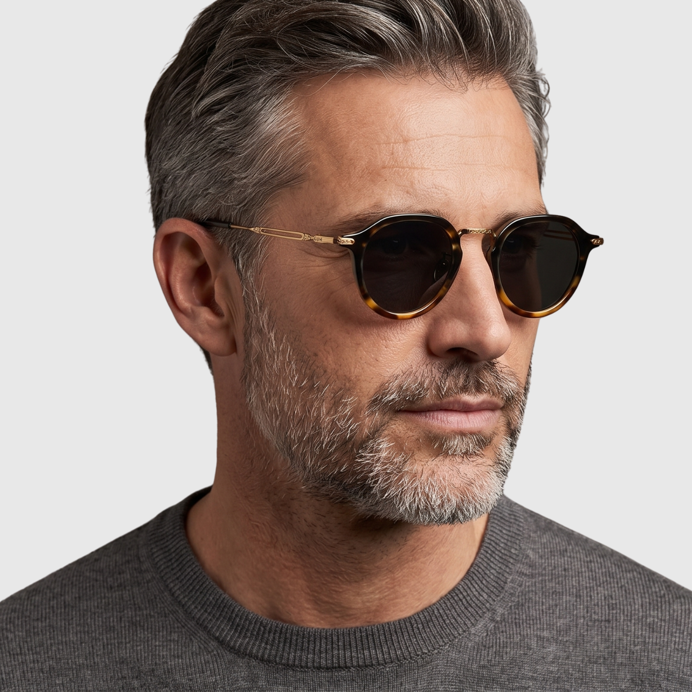 Lunettes de soleil homme rondes style vintage monture métal