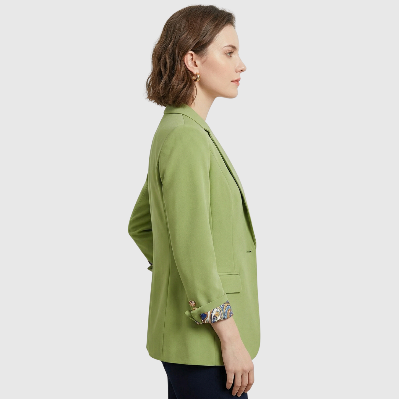 Blazer femme coupe structurée cintrée fermeture boutonnée veste tailleur