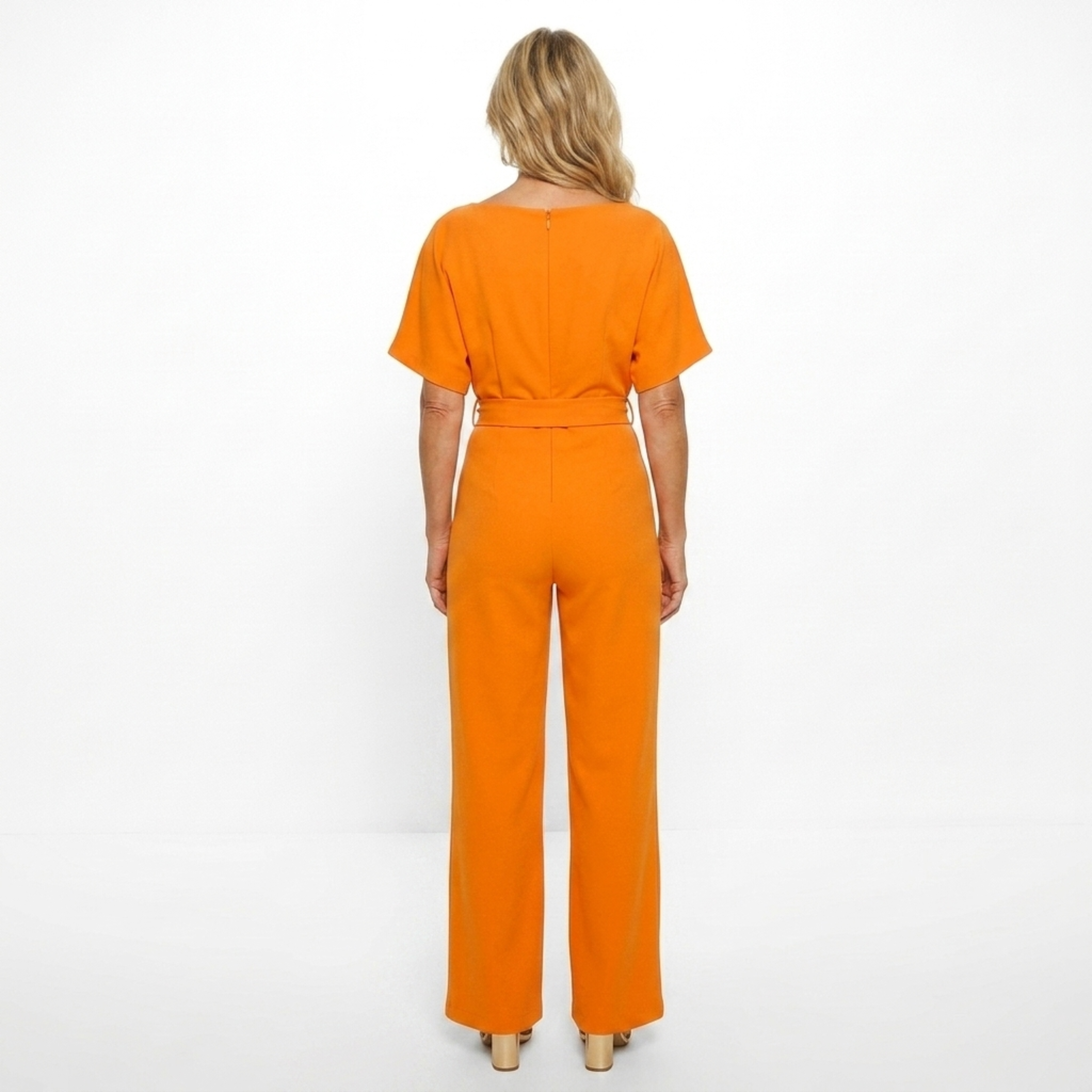 Combinaison pantalon large — manches courtes et ceinture — quotidien