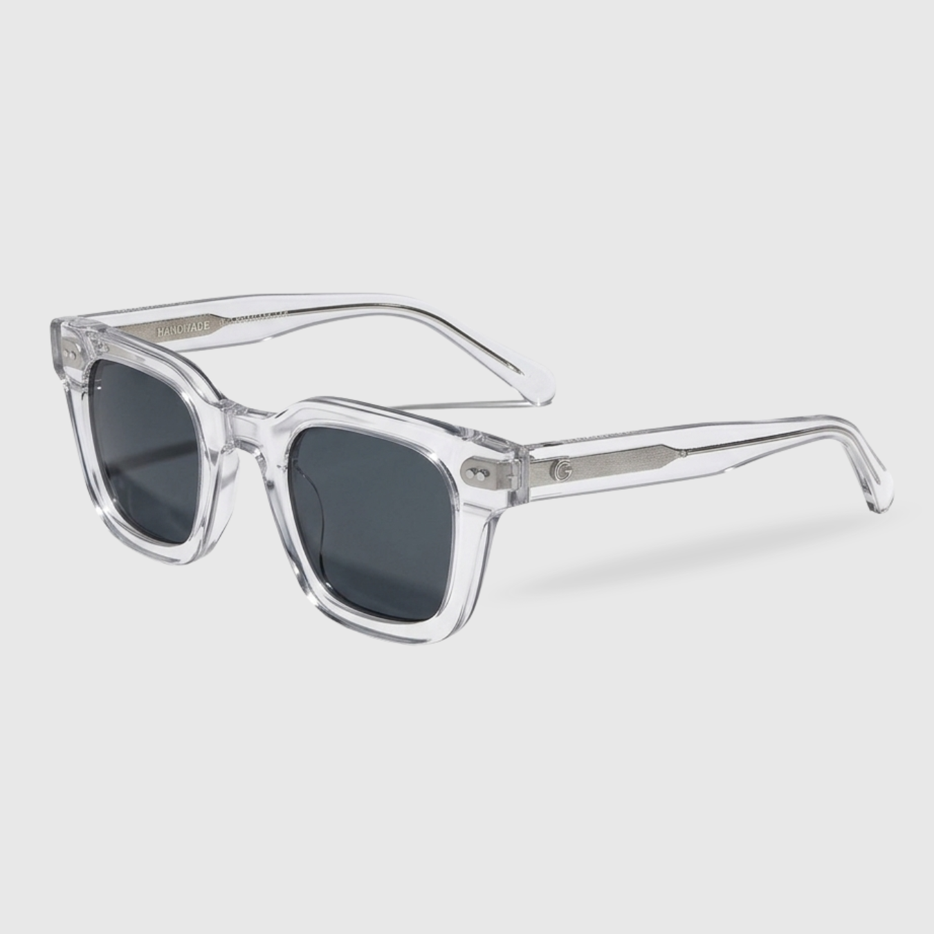 Lunettes de soleil rectangulaires unisexe monture épaisse verres teintés