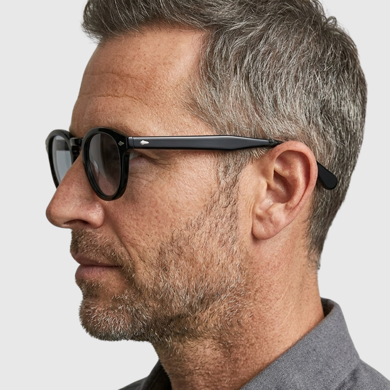 Lunettes de soleil homme rondes verres teintés