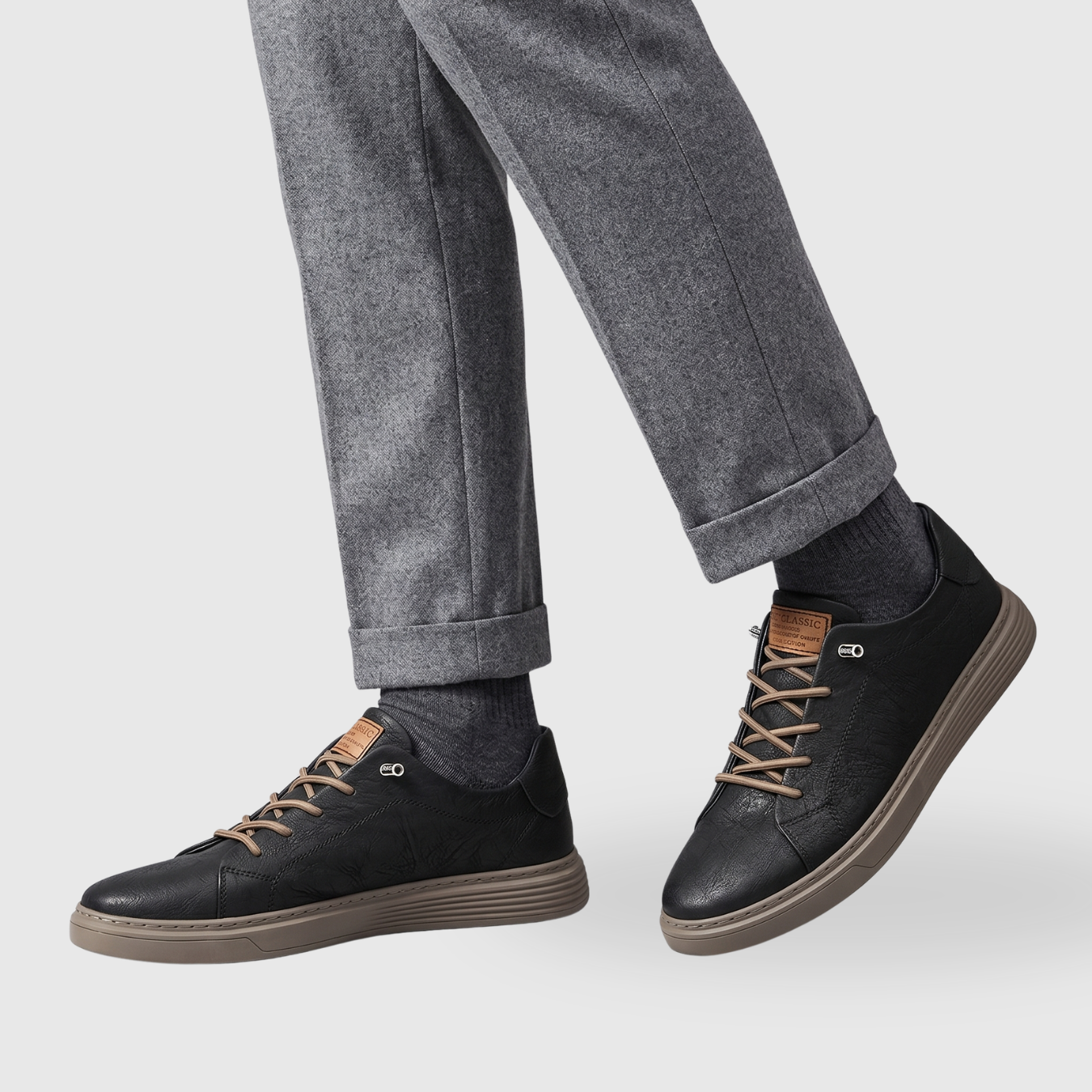 Baskets cuir homme à lacets style Oxford