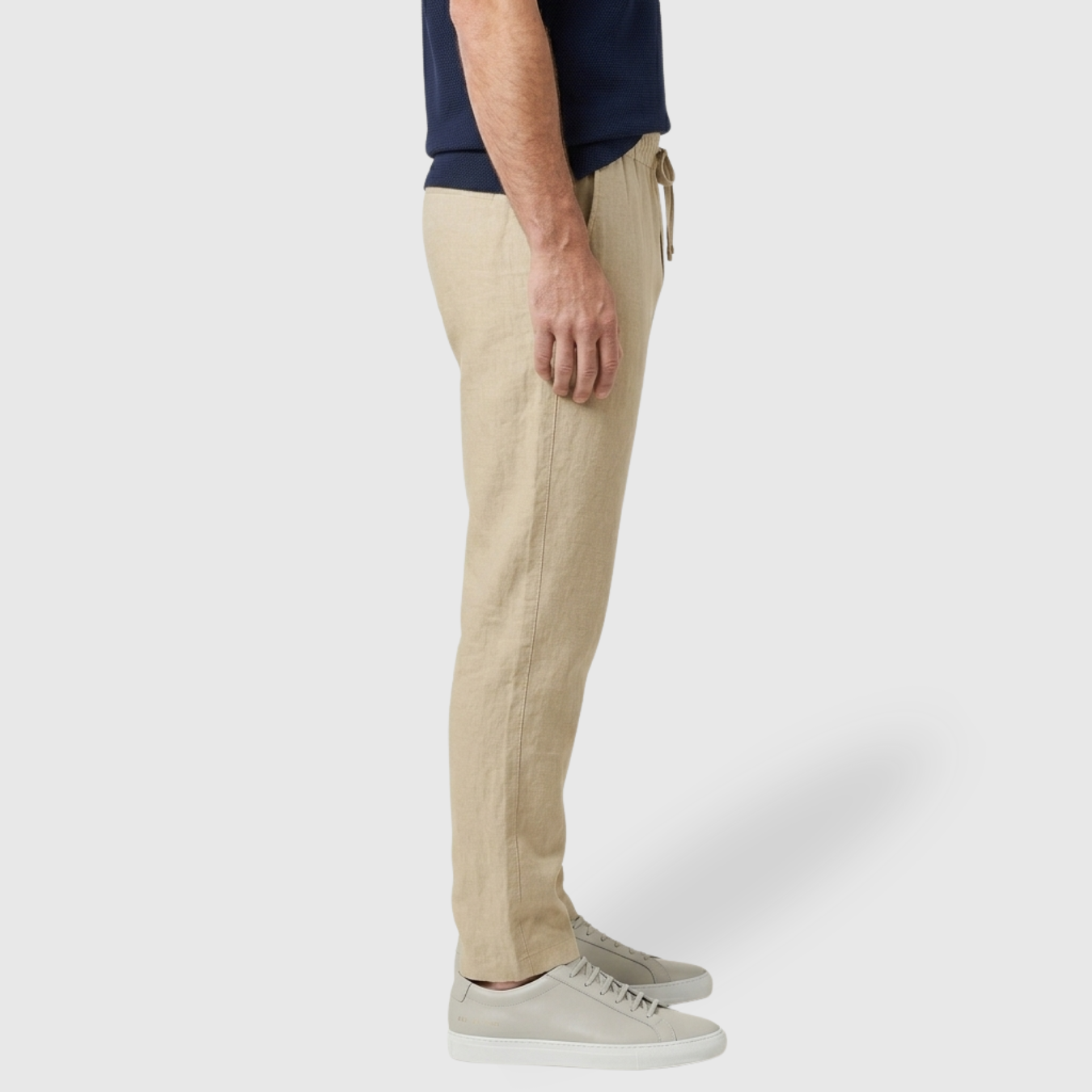Pantalon homme été léger coupe droite respirant taille élastique