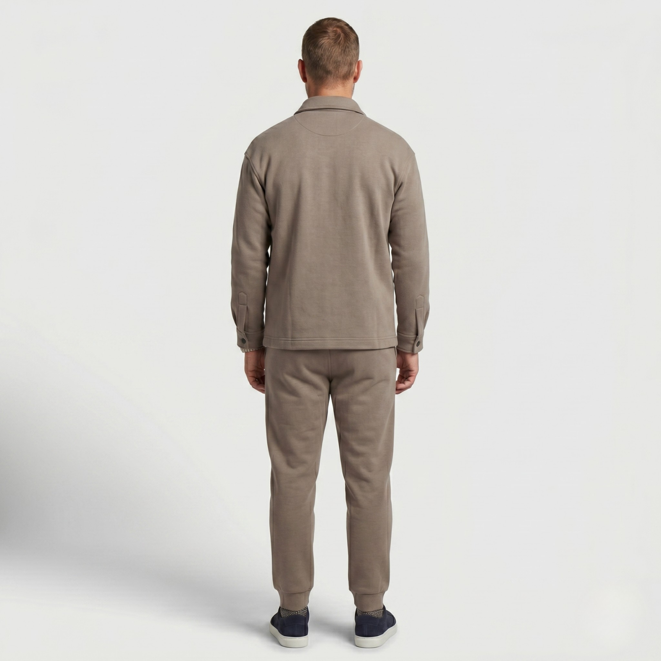 Ensemble homme survêtement 2 pièces chemise et pantalon coupe ajustée