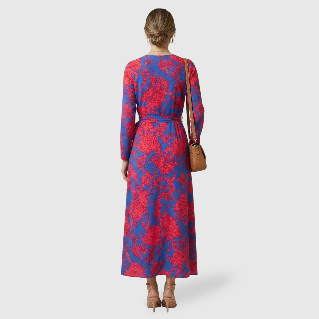 Robe longue femme fluide col en V sans manches coupe ample été