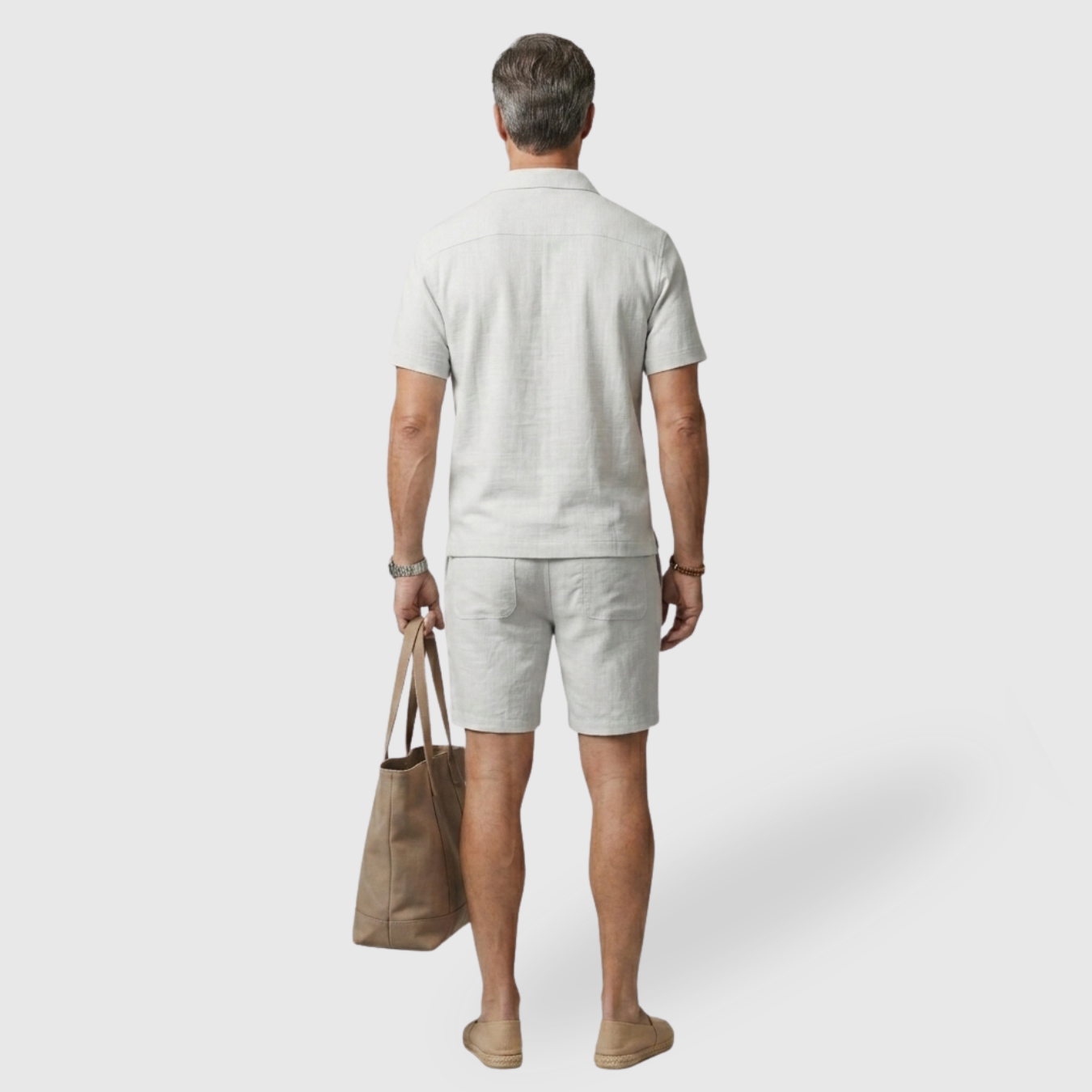 Ensemble homme polo manches courtes et short coupe décontractée