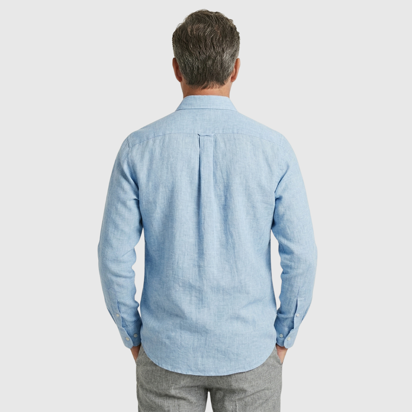 Chemise homme en lin manches longues coupe légère respirante été