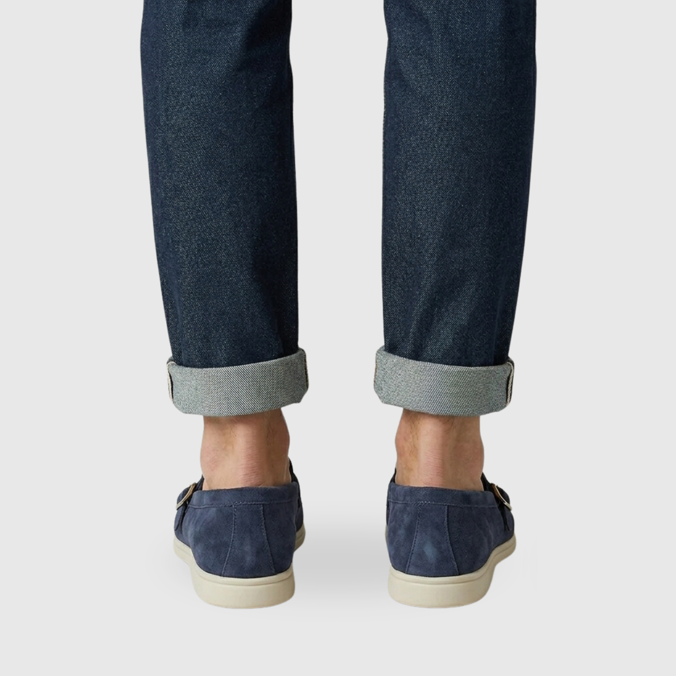 Mocassins homme monk strap en daim slip-on double boucle