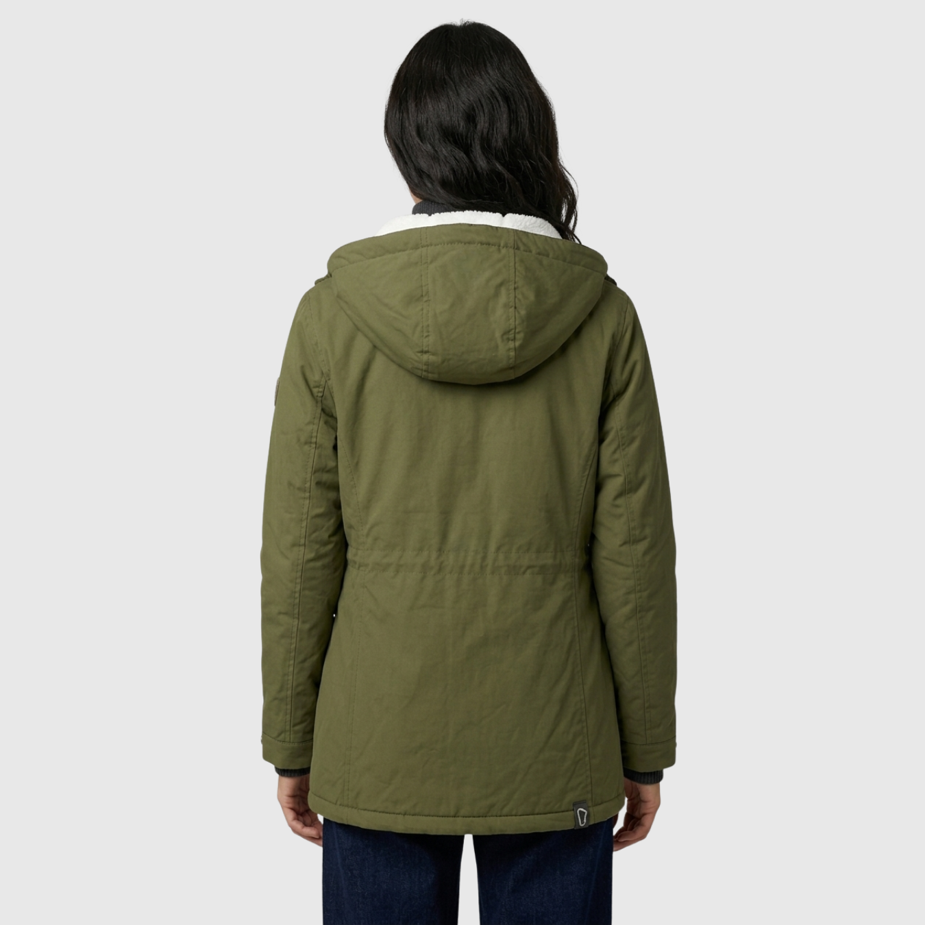 Manteau hiver femme long imperméable à capuche doublé chaud