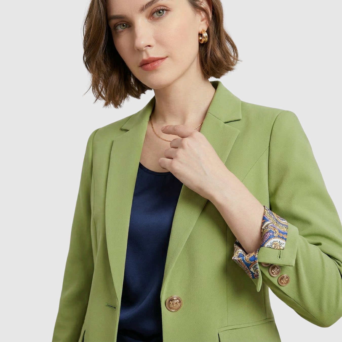 Blazer femme coupe structurée cintrée fermeture boutonnée veste tailleur