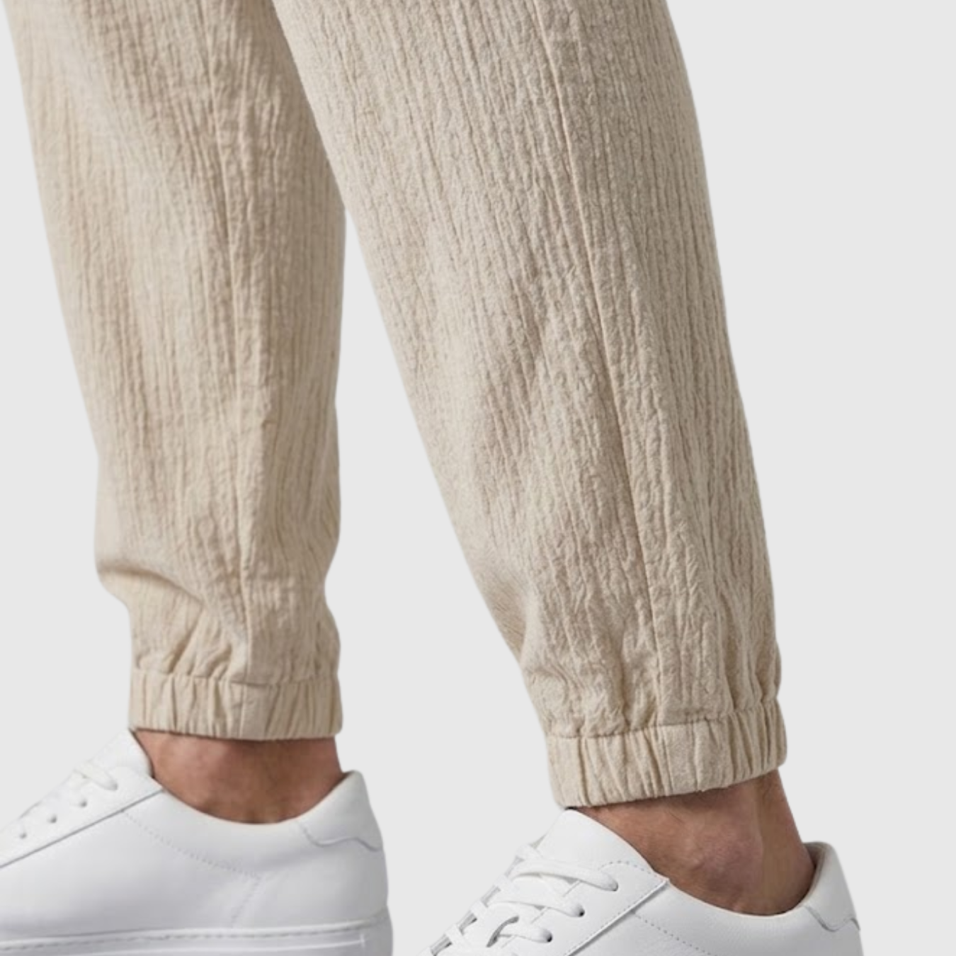 Pantalon homme été coupe légère respirante taille élastique ajustée