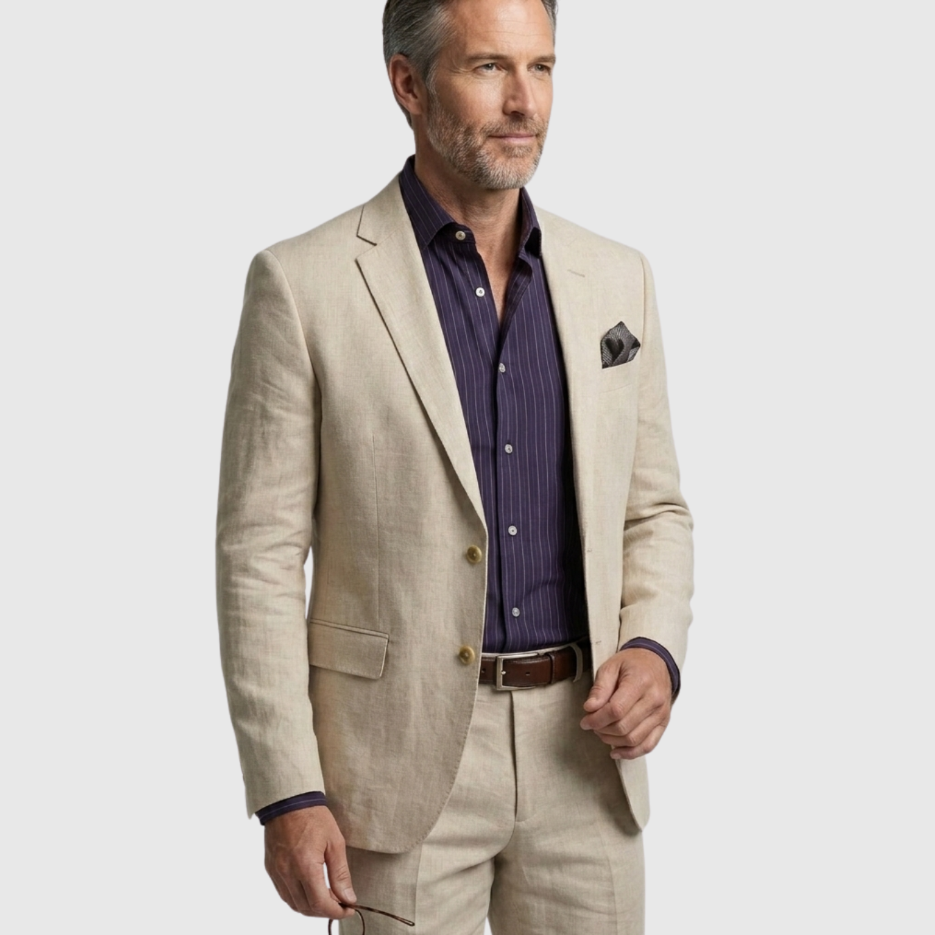 Costume homme deux pièces coupe ajustée veste simple boutonnage