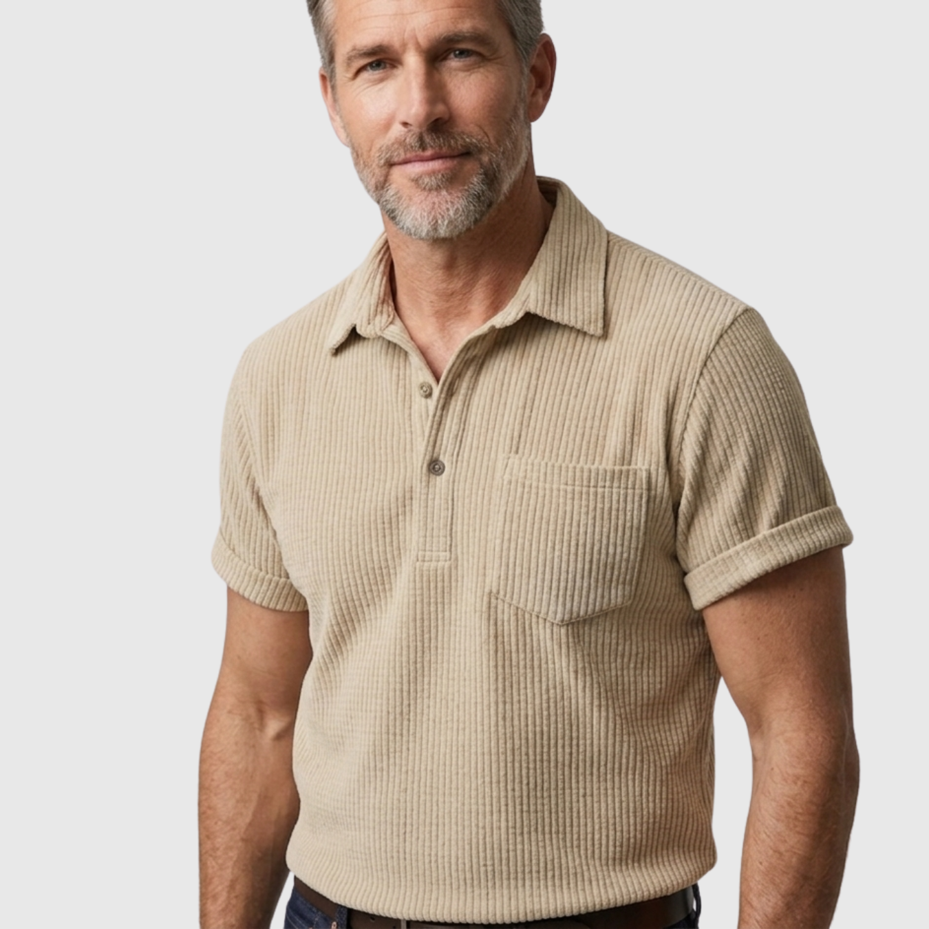Chemise homme été manches courtes coton coupe décontractée boutonnée