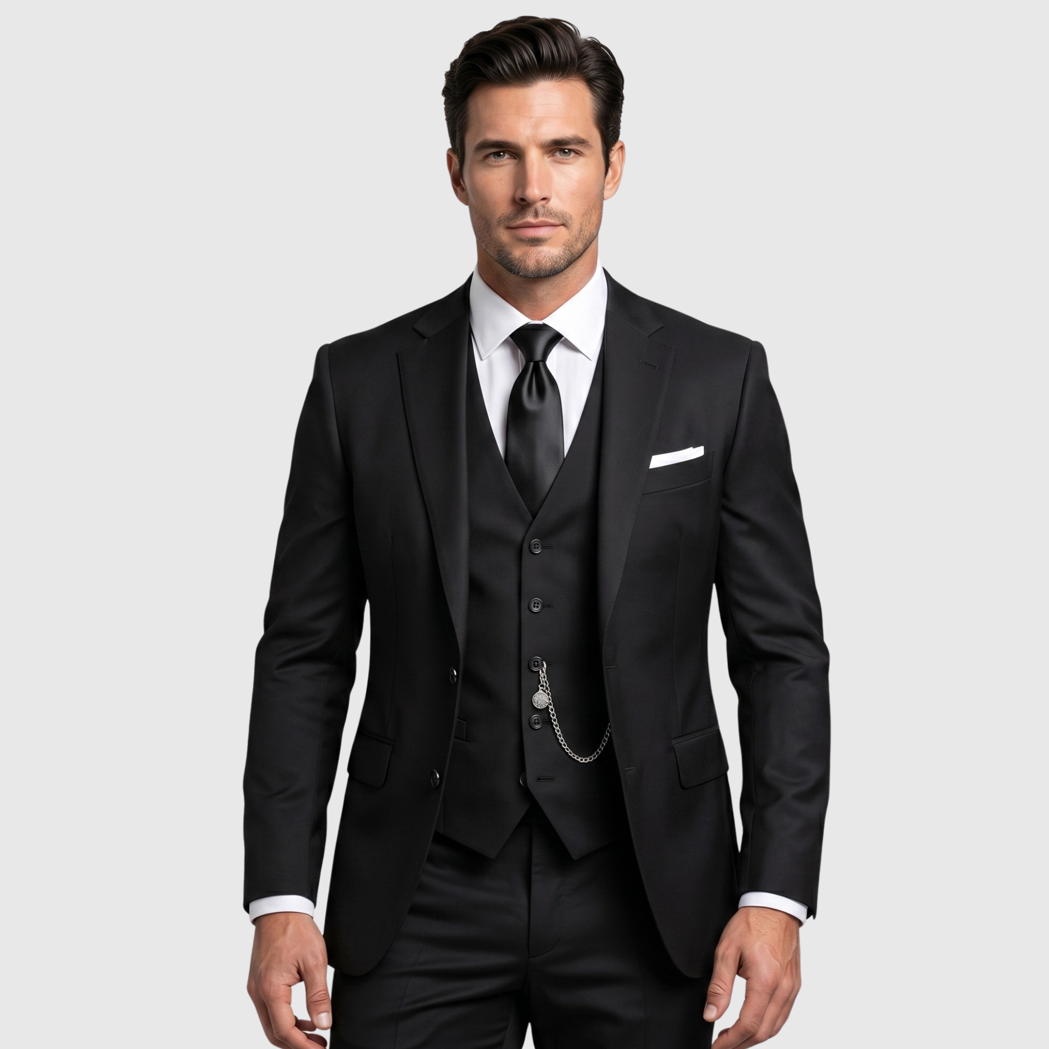 Costume homme 3 pièces coupe slim pour mariage et cérémonie