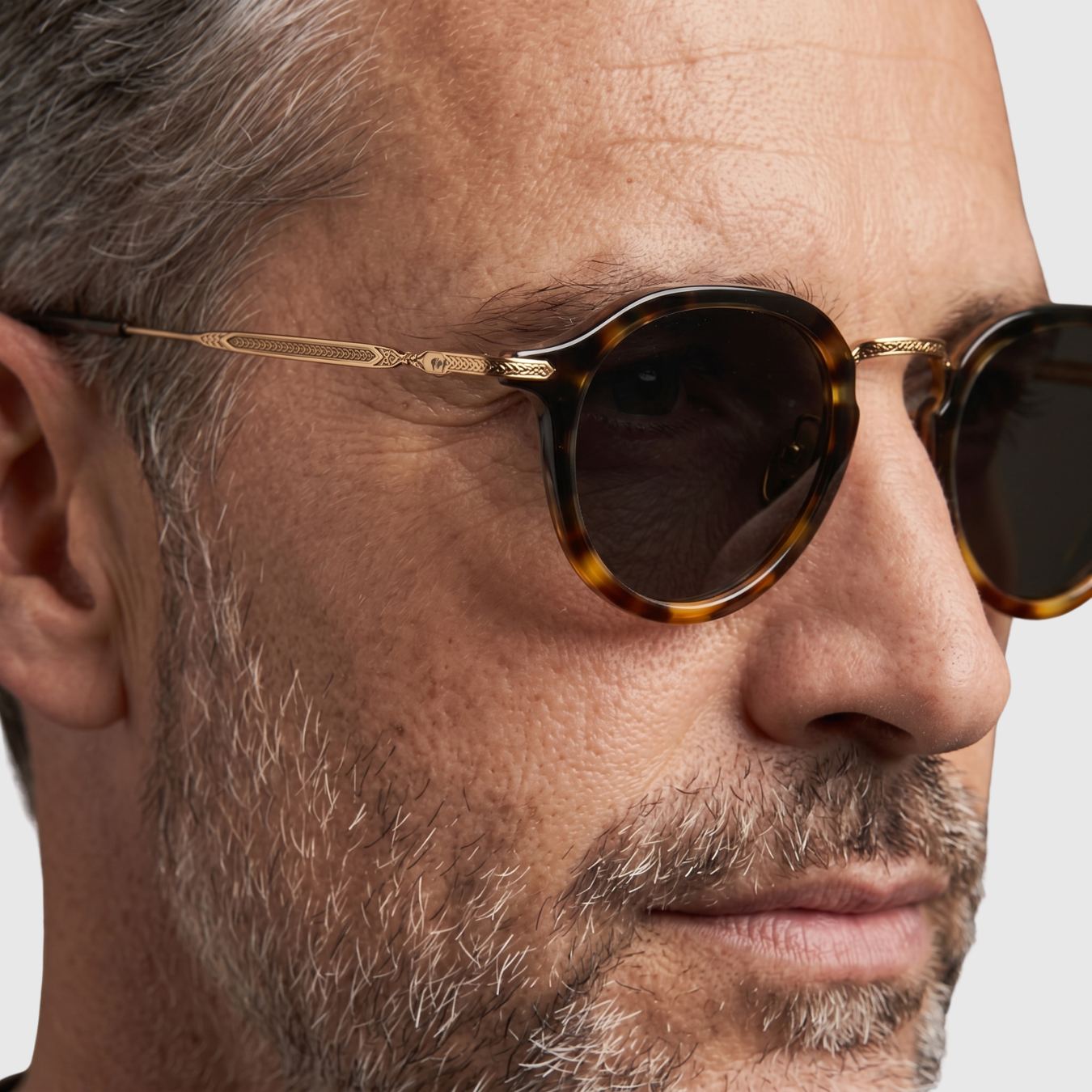 Lunettes de soleil homme rondes style vintage monture métal