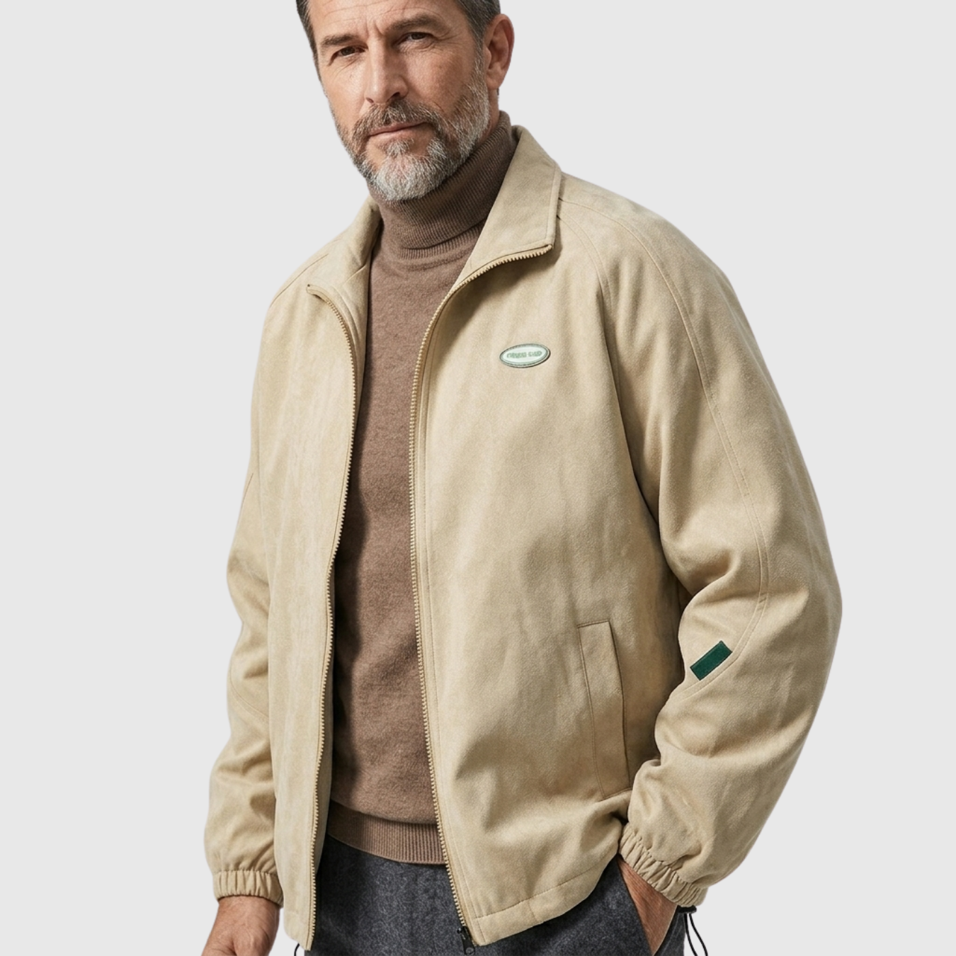 Blouson bomber homme oversize fermeture zippée coupe ample