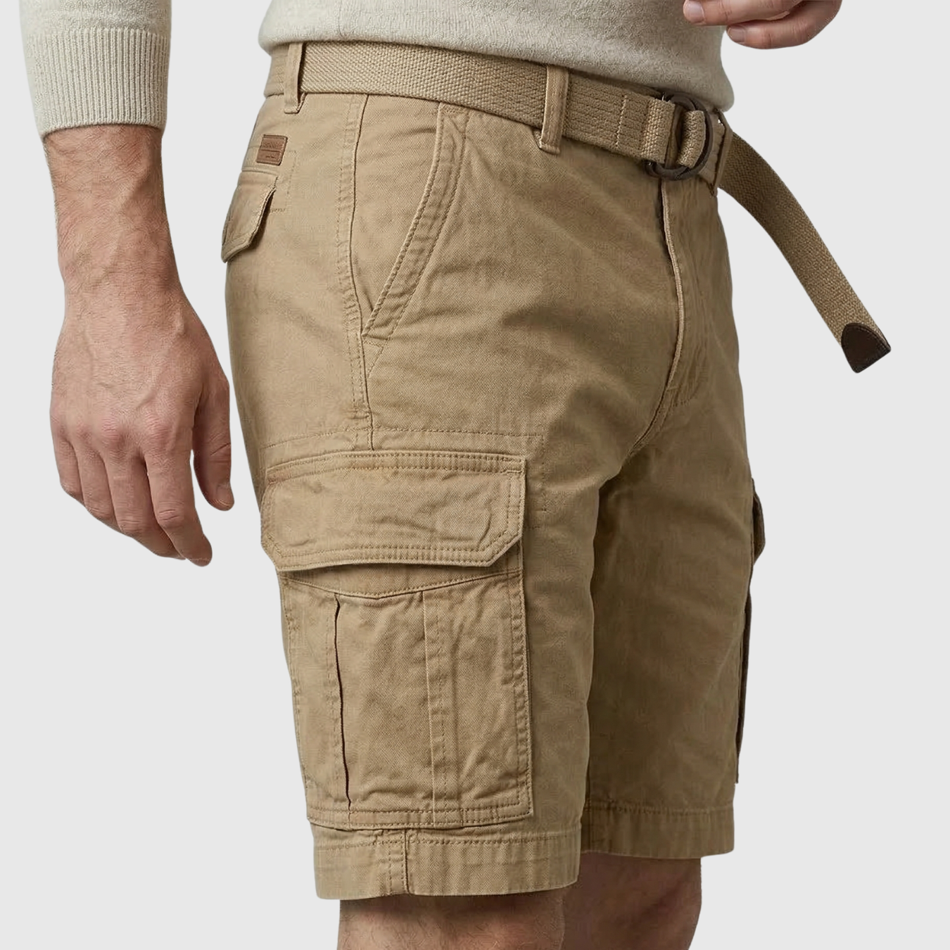 Short cargo homme multi-poches coupe droite short utilitaire été