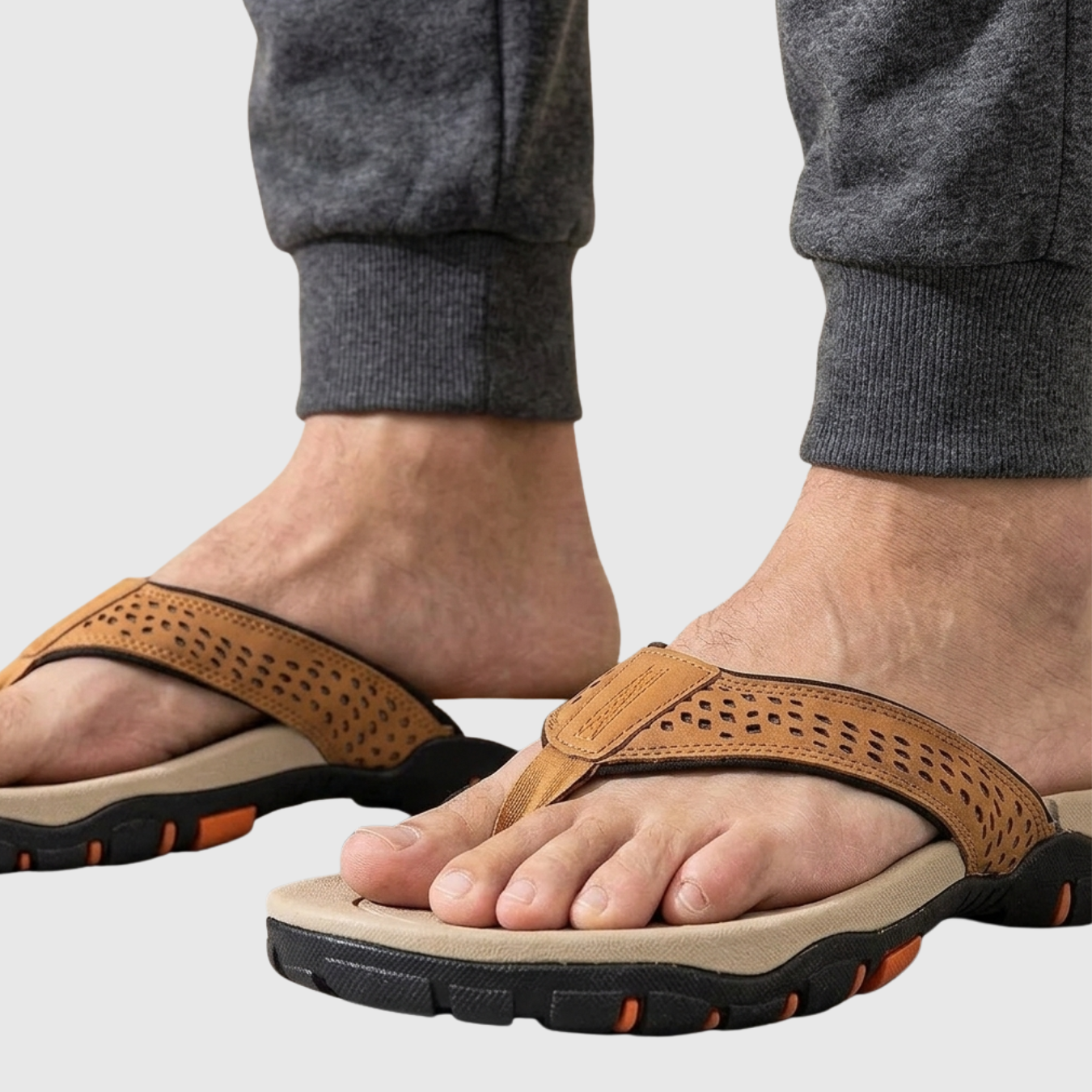 Tongs homme semelle ergonomique brides larges antidérapantes