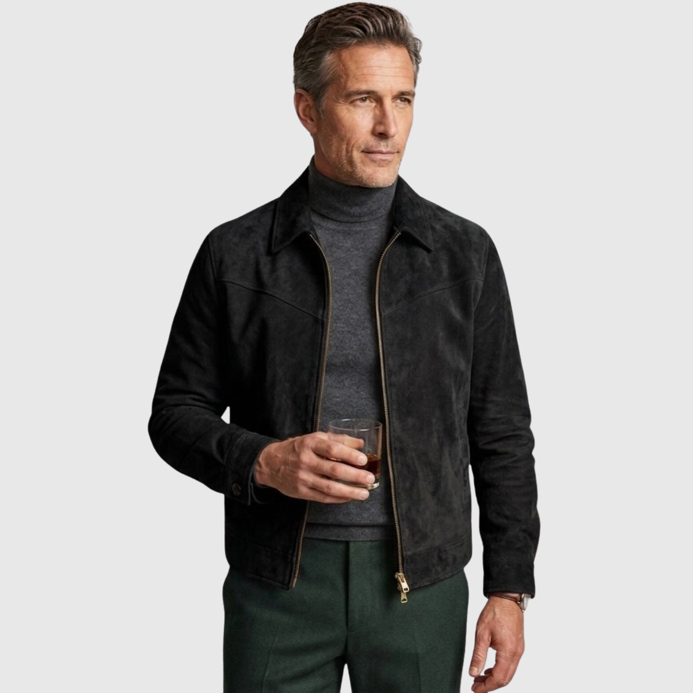 Veste homme zippée coupe structurée style casual élégant