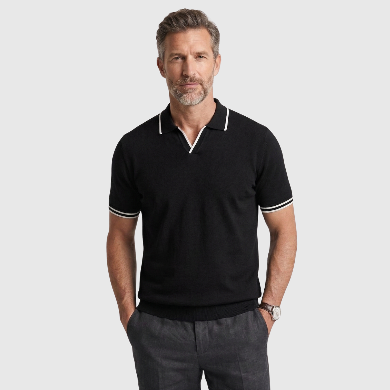 Polo femme sans manches coupe ajustée col polo sans boutons été