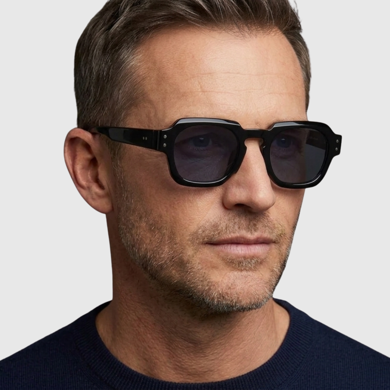 Lunettes de soleil carrées protection UV monture épaisse style luxe