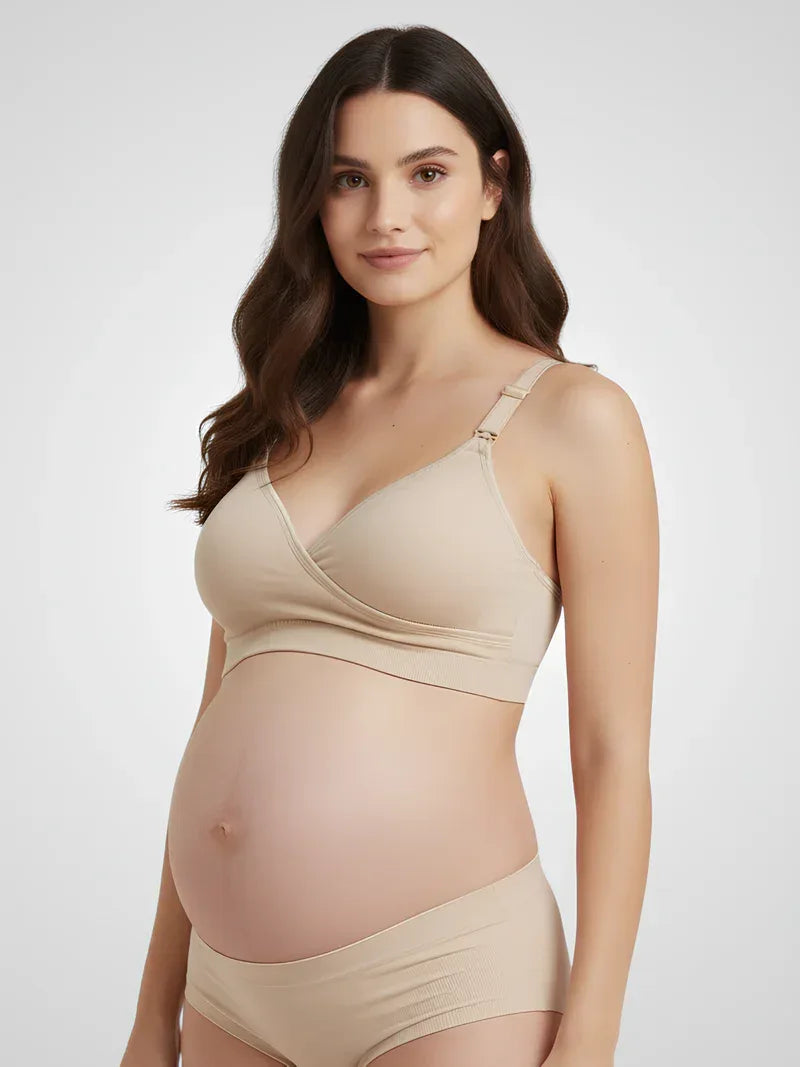 Soutien-Gorge Allaitement Wrap Sans Couture Maintien Doux