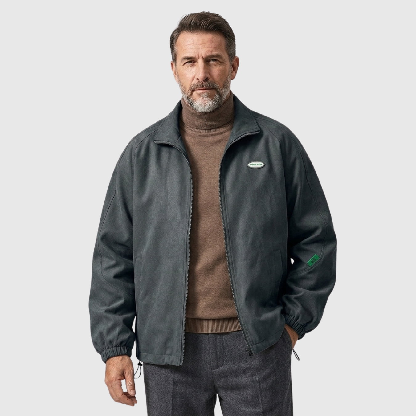 Blouson bomber homme oversize fermeture zippée coupe ample