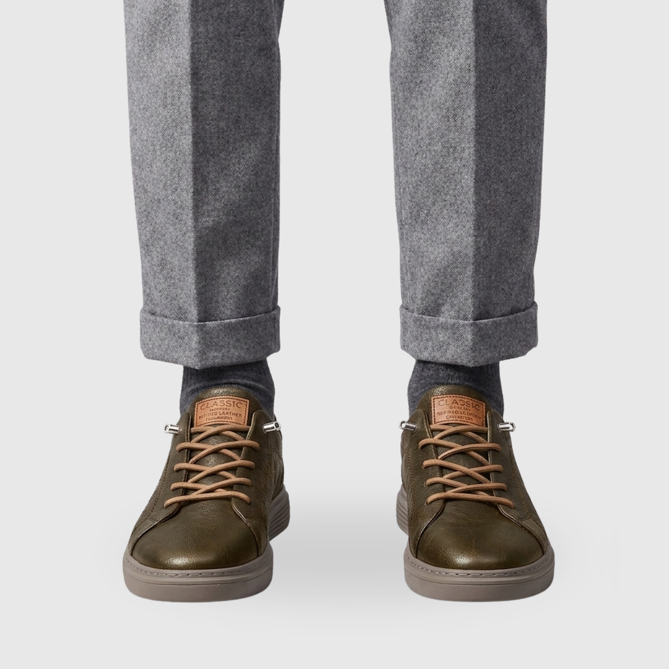 Baskets cuir homme à lacets style Oxford