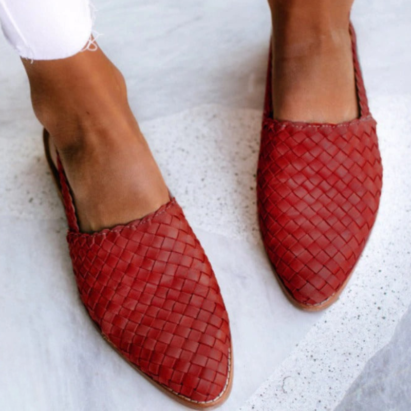 Nu-pieds tressés femme - sandales plates à boucle - quotidien