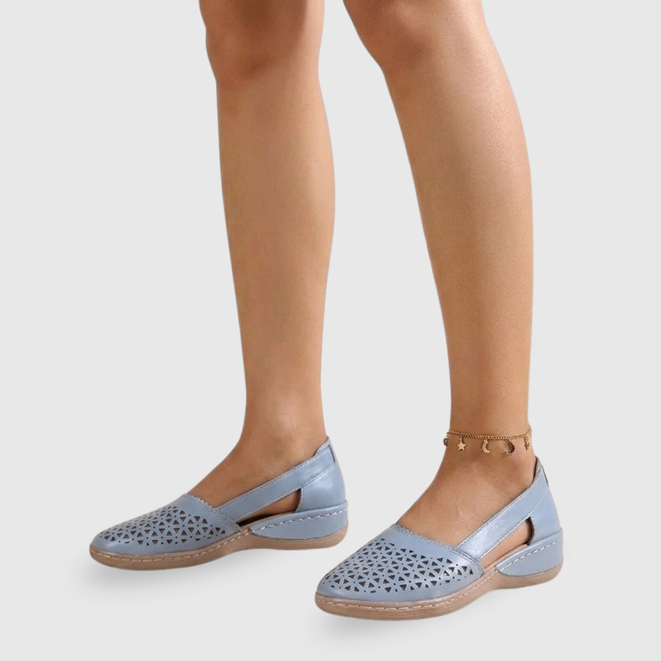 Mocassins femme ajourés semelle compensée confort marche