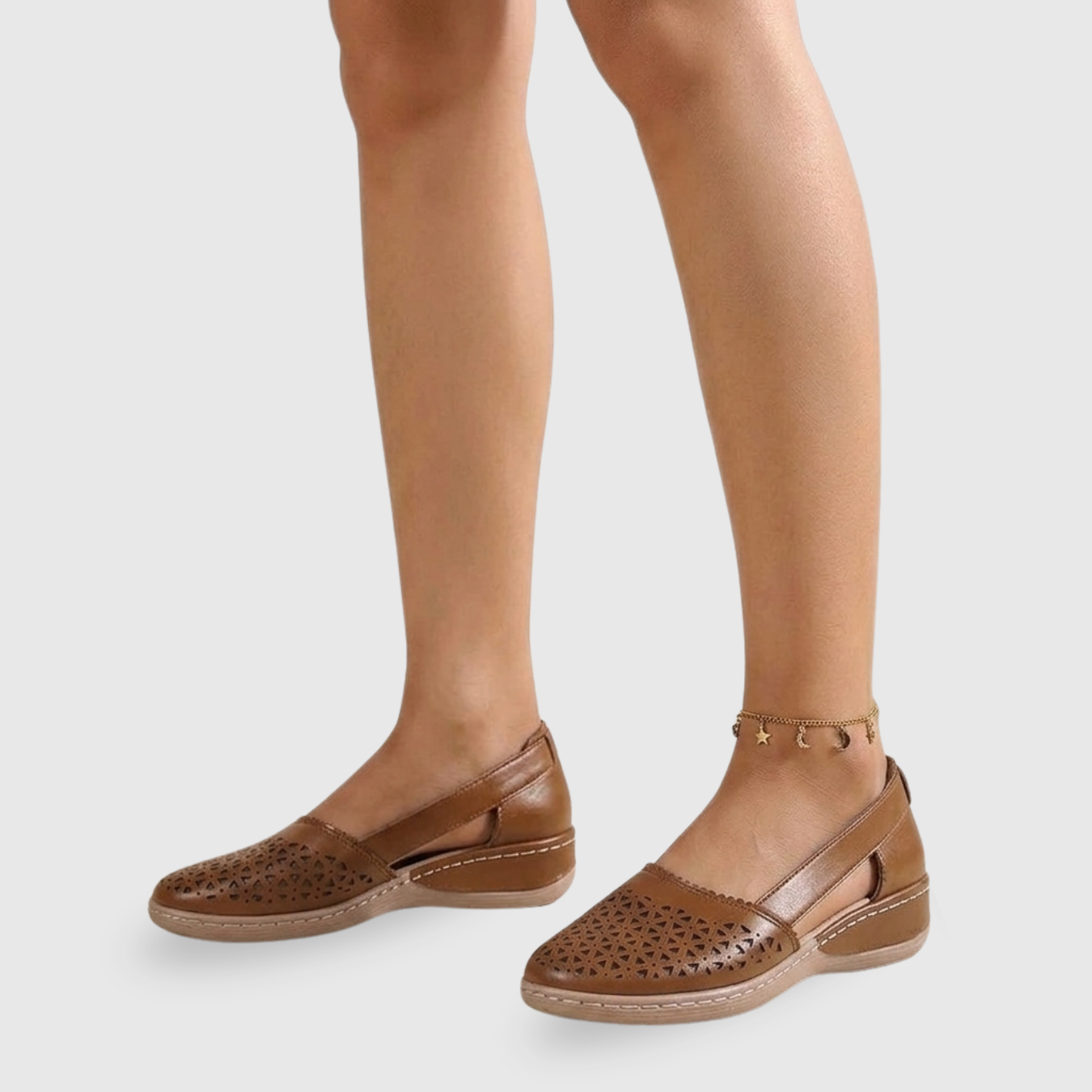 Mocassins femme ajourés semelle compensée confort marche