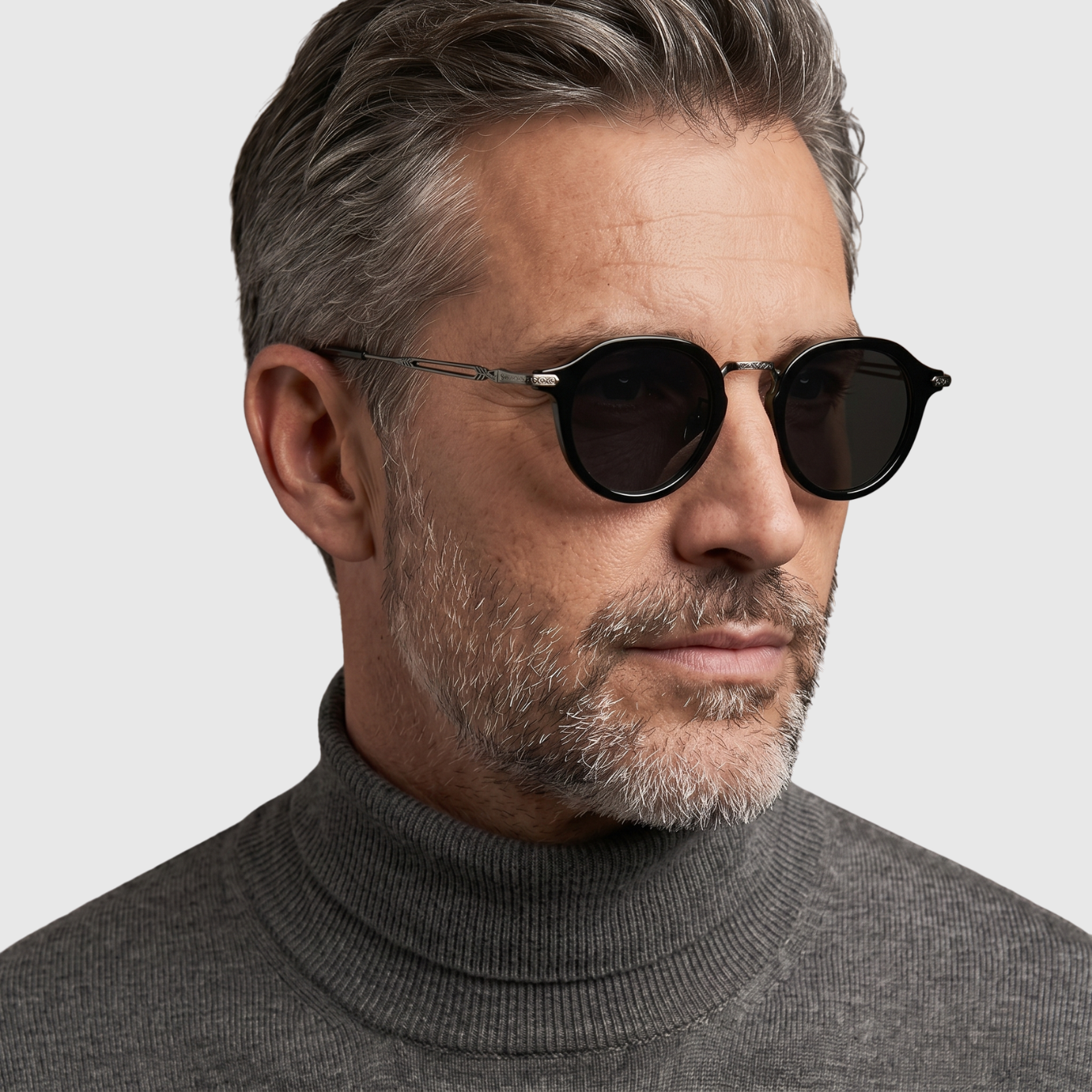 Lunettes de soleil homme rondes style vintage monture métal