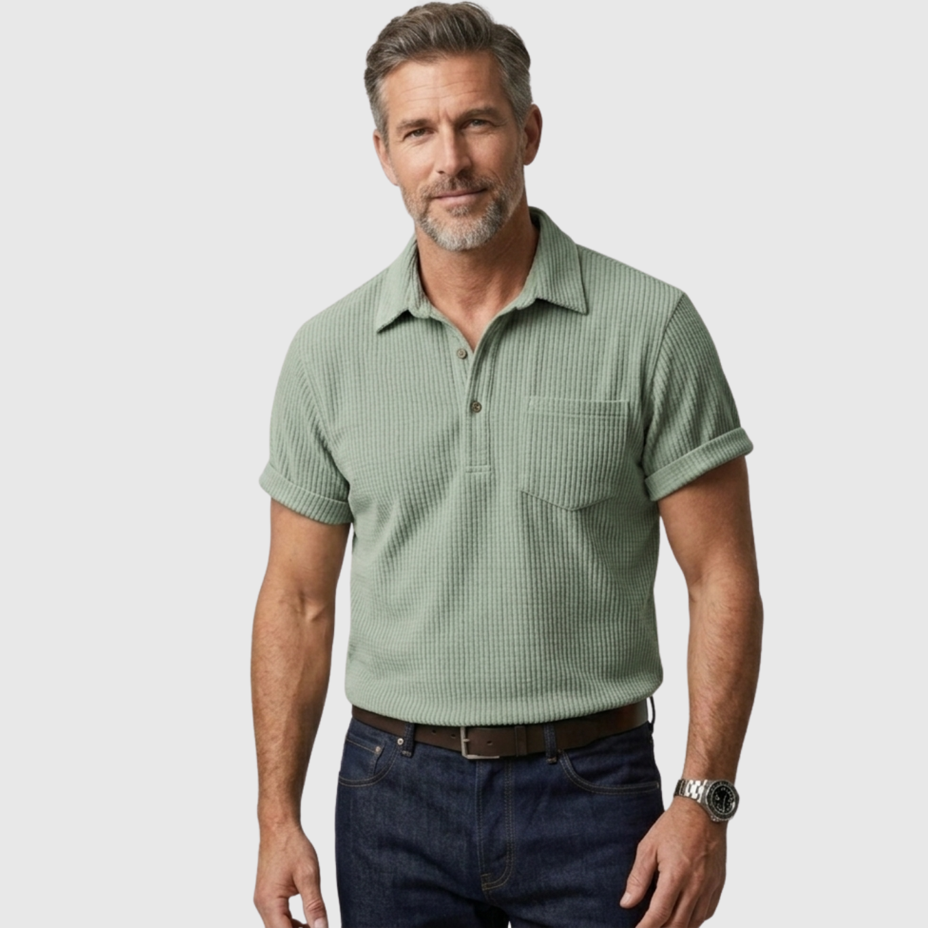 Chemise homme été manches courtes coton coupe décontractée boutonnée