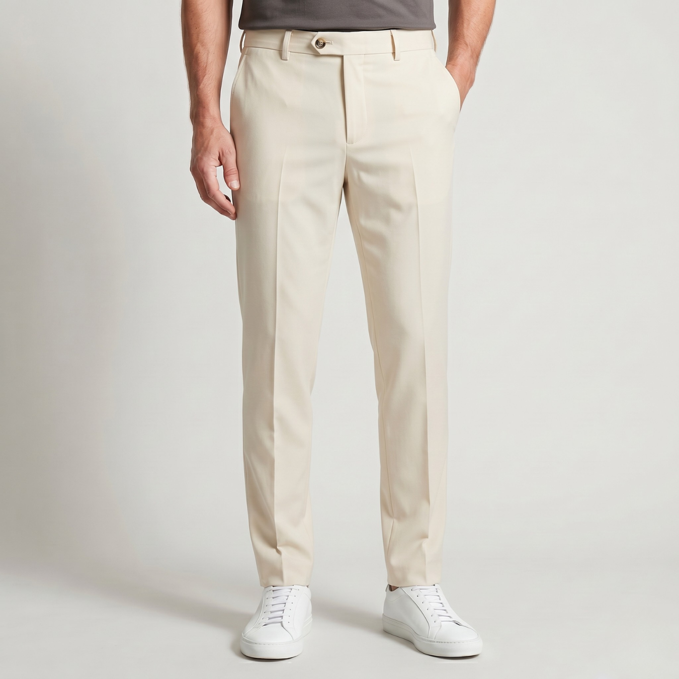 Pantalon homme stretch coupe ajustée habillée