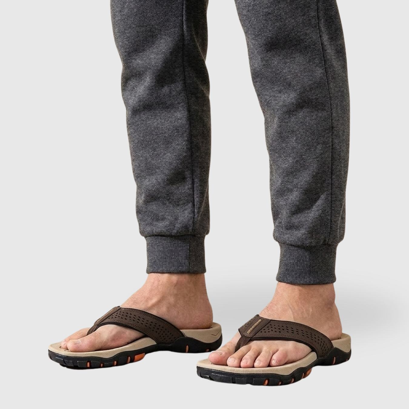 Tongs homme semelle ergonomique brides larges antidérapantes