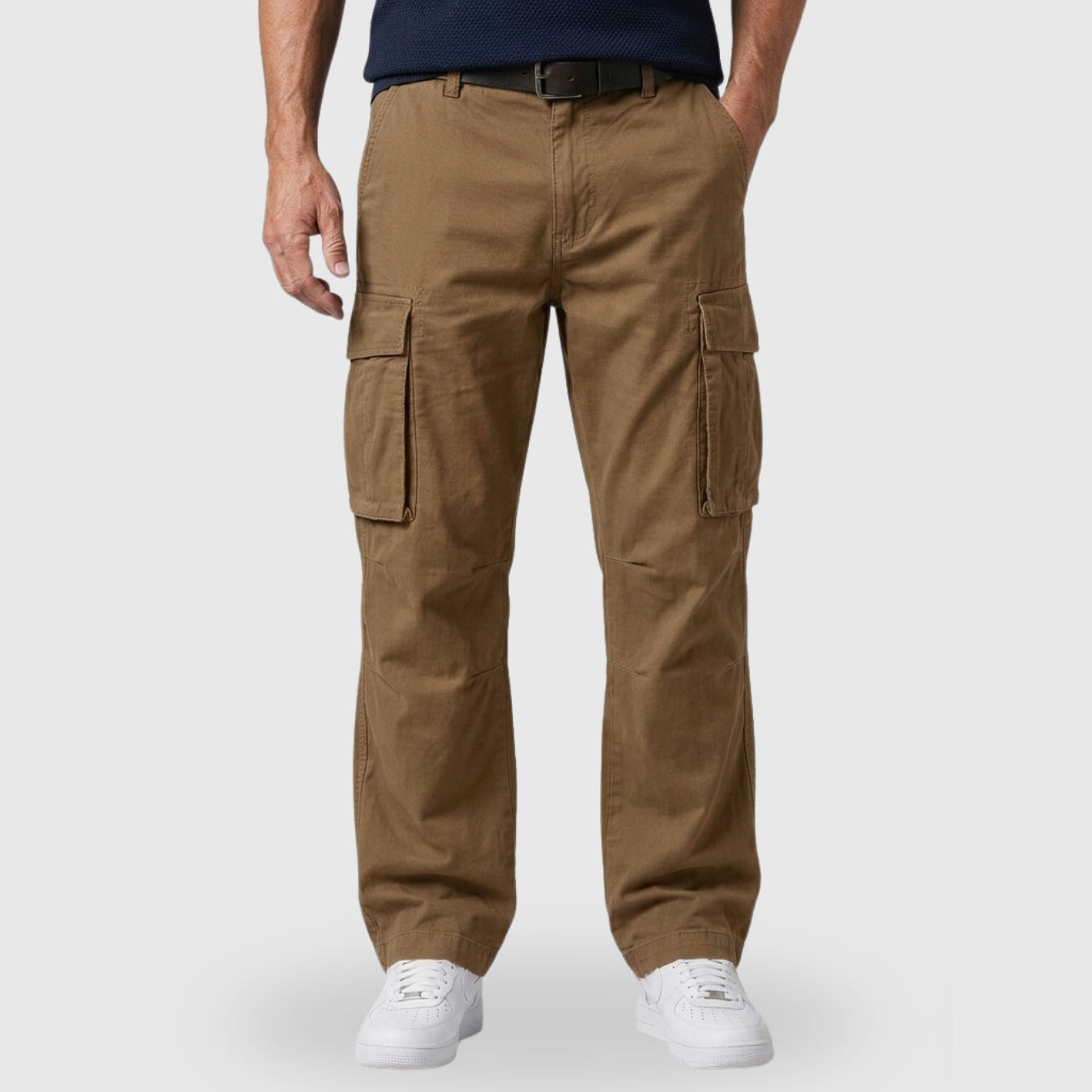 Pantalon cargo homme coupe ample à poches multiples style streetwear