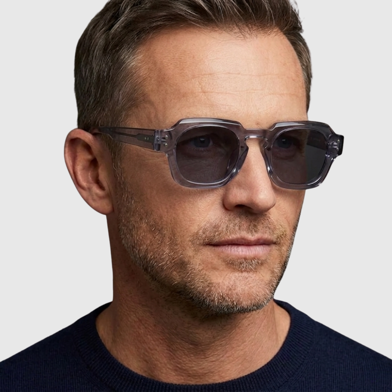 Lunettes de soleil carrées protection UV monture épaisse style luxe