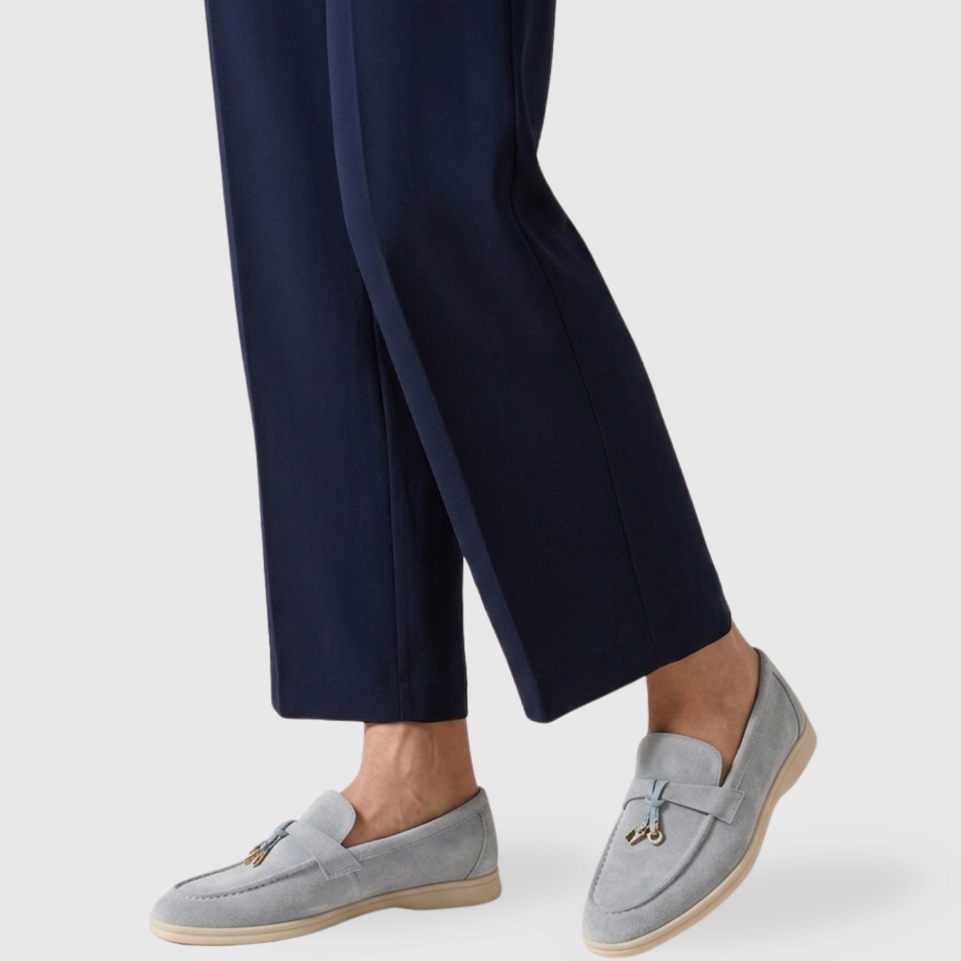 Mocassins femme en suédine à enfiler semelle plate