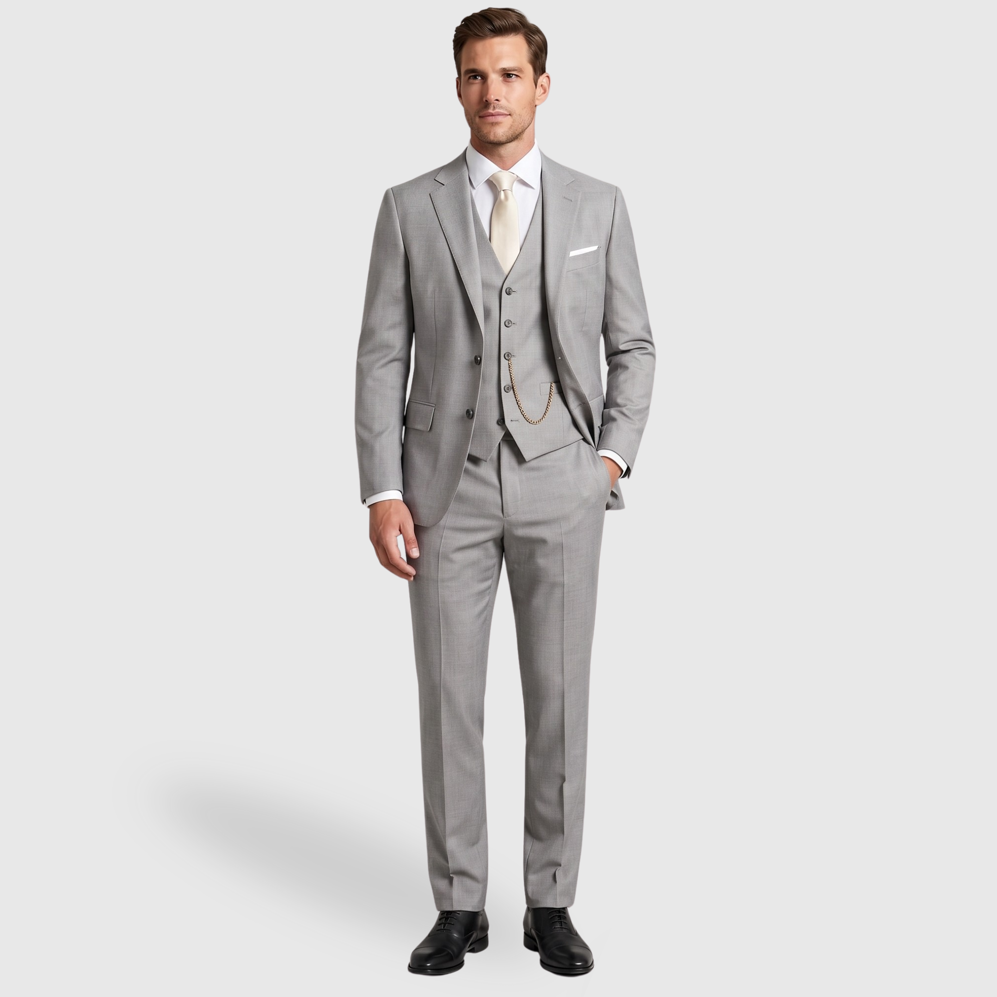 Costume homme 3 pièces coupe slim pour mariage et cérémonie