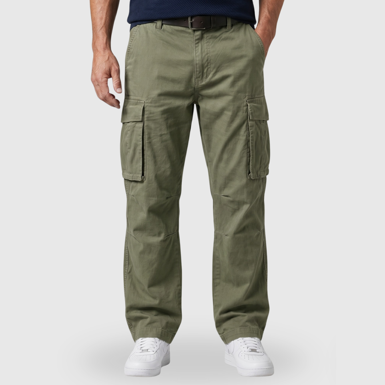 Pantalon cargo homme coupe ample à poches multiples style streetwear
