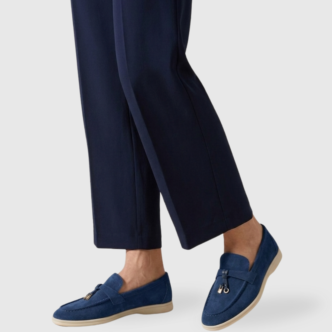 Mocassins femme en suédine à enfiler semelle plate